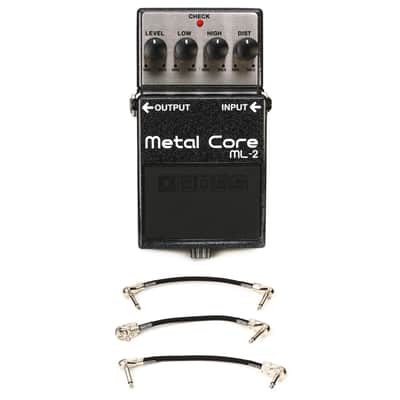 Boss ML-2 Metal Core Distortion Pedal with 3 Patch Cables image 1
