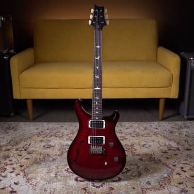 New PRS CE 24 Semi-Hollow - Fire Red Burst w/Black Satin Neck image 3