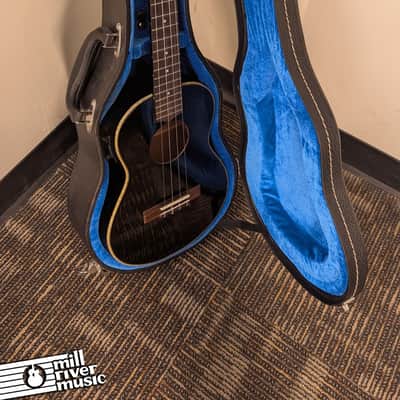 Lanikai LU2-21TEBK Tenor Acoustic-Electric Ukulele, Black, Hardshell Case - Used image 8