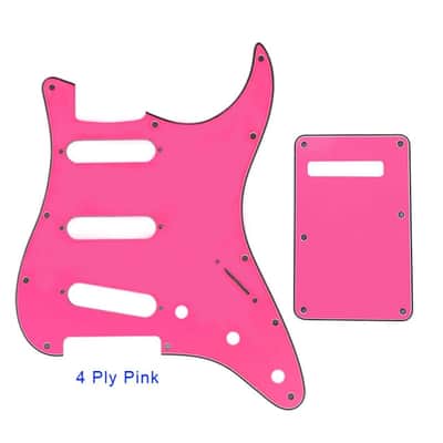 Guitar Pickguard With Back Plate Suit For USA/Mexico Fender Strat Standard SSS ST-Black Pearl Shell image 22