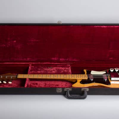 Hohner Zambesi 333 Solid Body Electric Guitar, made by Fenton-Weill (1962), period black hard shell case. image 10
