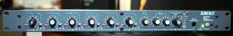 Ashly MX-206 Six Channel Stereo Mic Line Mixer Rack Mountable MX206 image 1