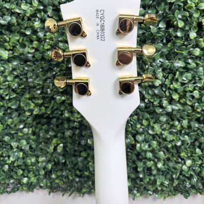 Gretsch G5655TG Electromatic Center Block Jr. Single Cutaway with Gold Hardware 2019 Snow Crest White image 9