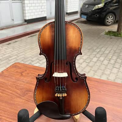 SONG Master 5 string Violin 4/4,Bird's eye wood Shell Purfling,Great sound#15828 image 2