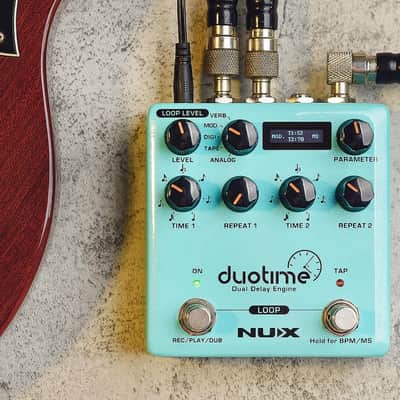 NUX Duotime Stereo Delay Pedal with Independent Time,Analog Delay,Tape Echo,Digital Delay,Modulation Delay and Verb Delay image 5