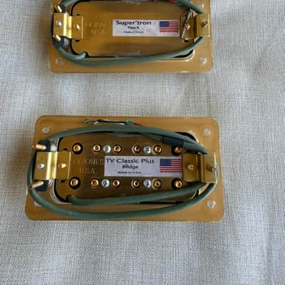 TV Jones Super’Tron Neck and Classic Plus Bridge Humbuckers! 2024 - Gold image 1