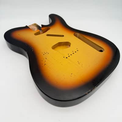 MJT Telecaster Body Alder Relic Nitro 3-Tone Light mjt6594 image 3