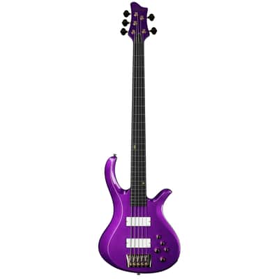 Schecter FreeZesicle-5 Electric Bass, 5-String, Purple image 2