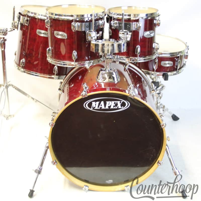 *Mapex M 22x17,10x9,12x10,16x14 Bass/Toms+14x5"Snare Drum Set 9Ply Maple Lacquer image 1