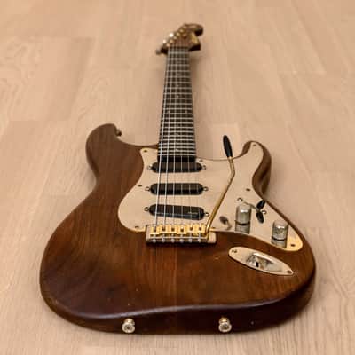 1980s Moon Custom Guitars S-Style Walnut & Ebony Superstrat w