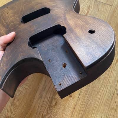 Unfinished Carbonized LP-Style Guitar，Alder Body + Mahogany Neck with Rosewood Fingerboard image 7
