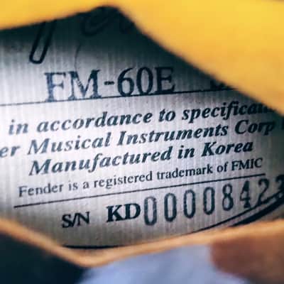 Fender FM-60E 2000-2007 - Sunburst image 6