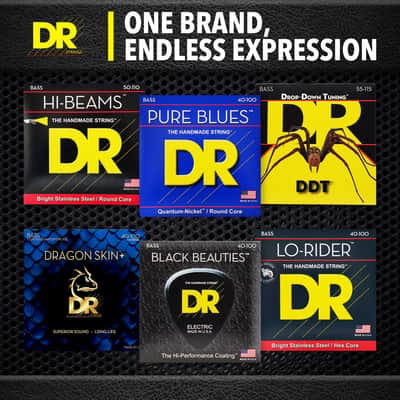 DR Strings MR5-45 Hi-Beam Stainless Steel Medium 5-String Bass Strings image 9