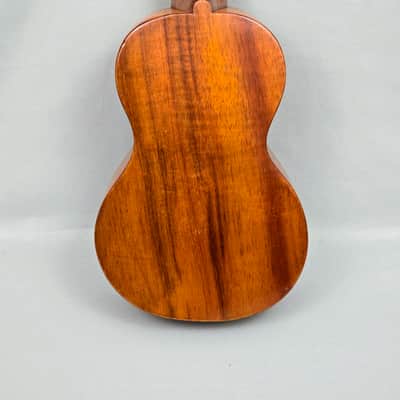 Vintage *RARE* SAM F. CHANG HONOLULU HAWAIIAN KOA 20 3/4” Soprano Ukulele w/Case image 17