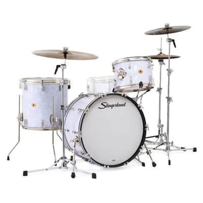 Slingerland Radio King 3pc Drum Set 22/13/16 White Marine Pearl image 1
