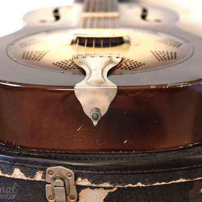 All Original 1931 National Triolian Resonator Guitar with Bull's Head Case image 19