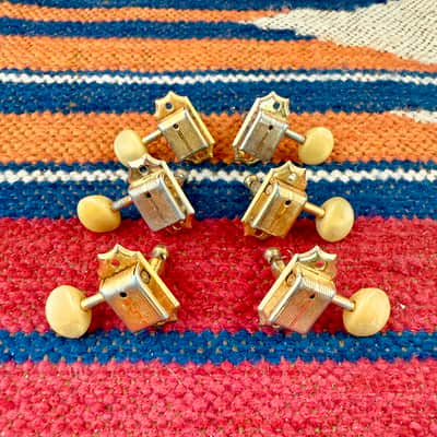 Vintage 1950's Guild Kluson "No-Line" Gold Guitar Tuners X-350 Aristocrat Rare image 2