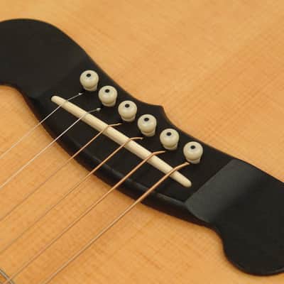 D'Addario  #PWPS12 - Plastic Bridge Pin Set Ivory with Ebony Dot image 2