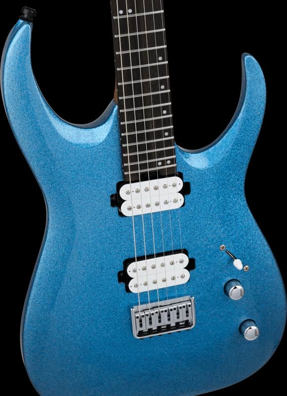 Jackson Pro Series Signature Misha Mansoor Juggernaut HT6, Ebony Fingerboard - Blue Sparkle with Gig Bag image 1