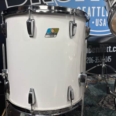 Ludwig Late 1970s Classic Maple Drum Set 22", 16", 13", 12", 10", White Cortex image 4