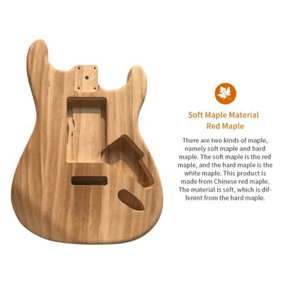 Electric Maple Guitar Barrel Body, Unfinished Electric Guitar Barrel Replacement Polished Wood Type,price include the import duty for US buyer image 4