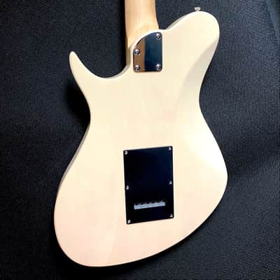 Aria Pro II Jet B’tone Baritone Guitar 2021 See-Through Vintage White image 8