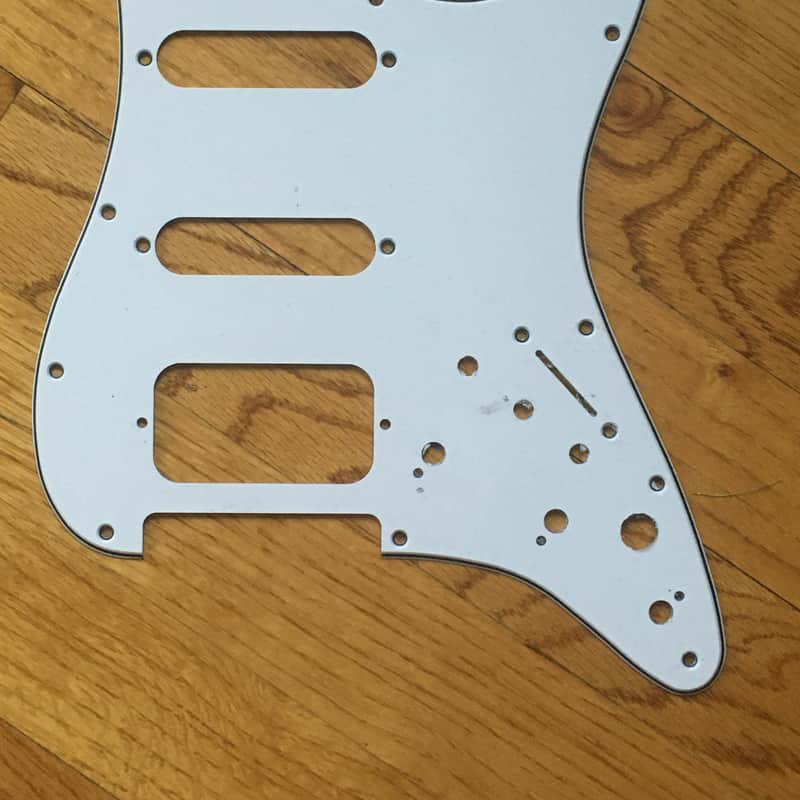 ? Custom Strat pickguard White relic