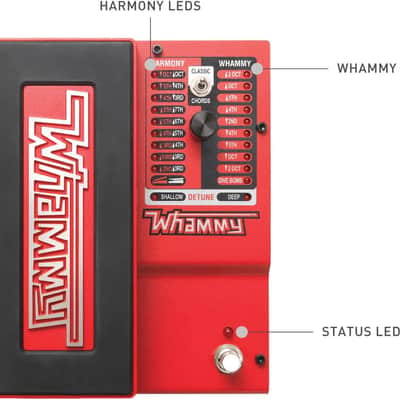 DigiTech Whammy (5th Gen) 2-Mode Pitch-shift Effect with True Bypass W/ Two Patch Cables image 7