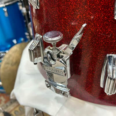 Rogers 10" deep X 14" head Marching Snare Drum (175-1265) 60's - Red Sparkle Bild 9