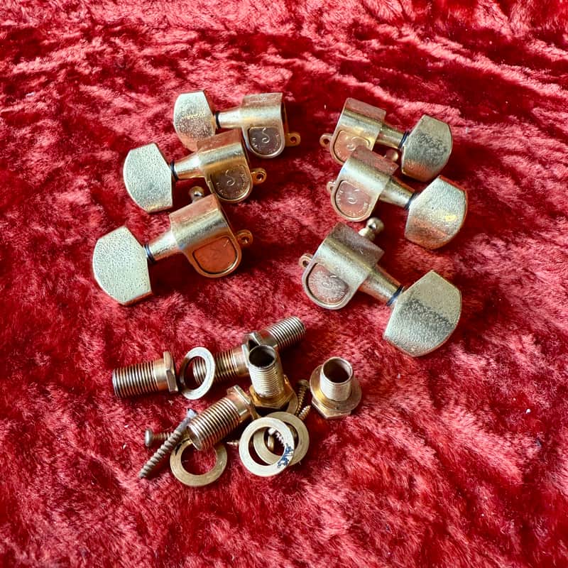 Schaller M6 Gibson Les Paul Custom guitar tuners 1970’s - GOLD original vintage USA SG image 1