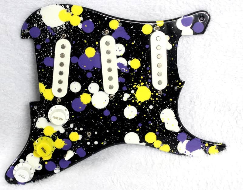 Custom Splat Painted Fender Squier SE (CXS Series) Loaded Pickguard image 1