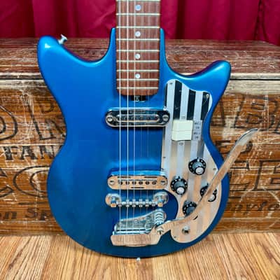 1965 Teisco Del Rey ET-201 Electric Guitar Blue image 2