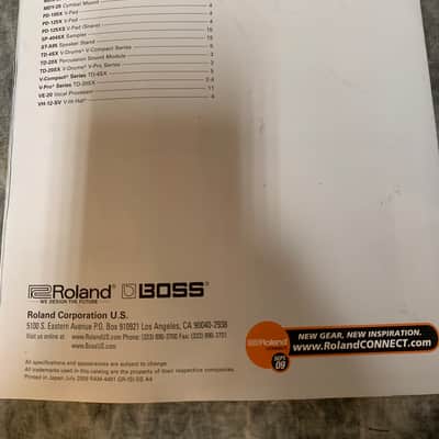 Roland Catalog 2009 V-Drum VE-20 FRV-1 image 7