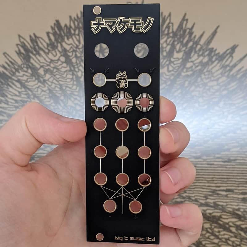Black and Gold 'Lucky Cat' NLC Triple Sloth Eurorack Panel image 1