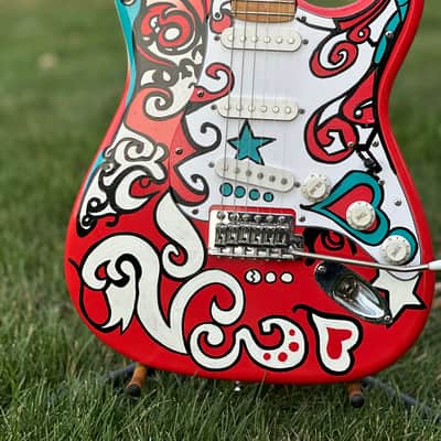 Partscaster Jimi Monterey Strat - Hand painted image 5