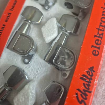 Schaller 6 Chrome Locking Tuners -70/-80 - Chrome image 5