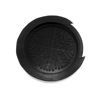 Acoustic Soundhole Cover Screeching Halt Feedback buster, 4-1/4" Snow Symbol Black B-Stock