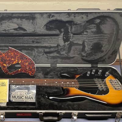 Ernie Ball Music Man Bongo 5 HS Bass Guitar - Tangerine Pearl