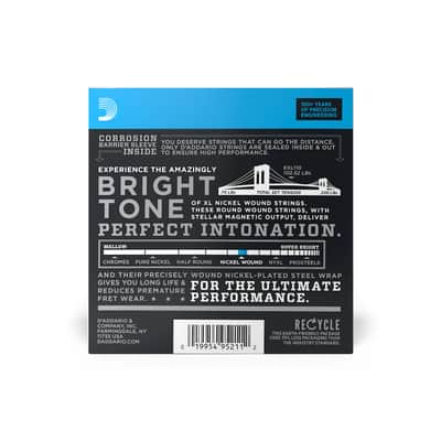 D'addario 10-46 Regular Light Electric Guitar Strings 10-Pack EXL110-10P image 2
