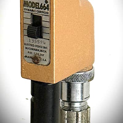 Vintage 1st Generation Electro Voice 664 Dynamic Microphone-1960's (135594) Gold image 3