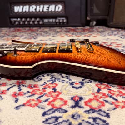 2015 B.C. Rich Mockingbird Pro X Custom Special X3 - Made In Korea - Tobacco Burst AAA Quilted Contoured Top w/ Gold Hardware image 10