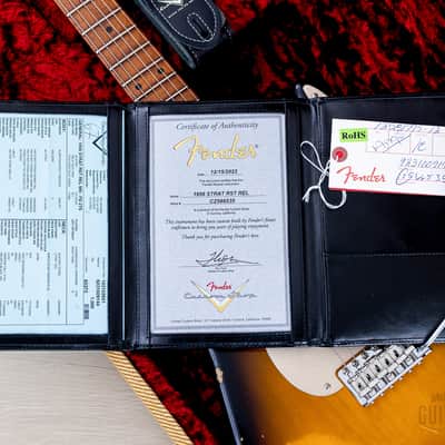 Fender Custom Shop 1956 Stratocaster Roasted Relic Faded Two-Tone Sunburst w/ Gold Guard, Fat '60s Pickups image 14