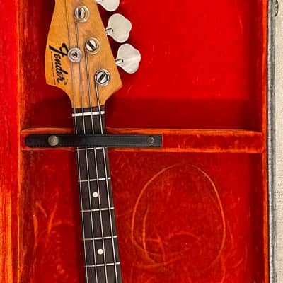 1966-1969 Fender USA Left Hand Lefty Mustang / Musicmaster Bass Case Silver Tweed - Extremely Rare CASE ONLY image 20