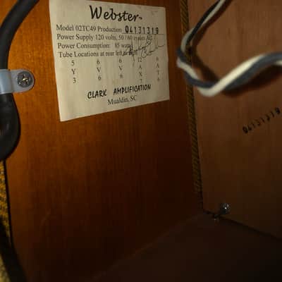Clark Amplification Webster Tweed Harvard 5F10 Replica image 6