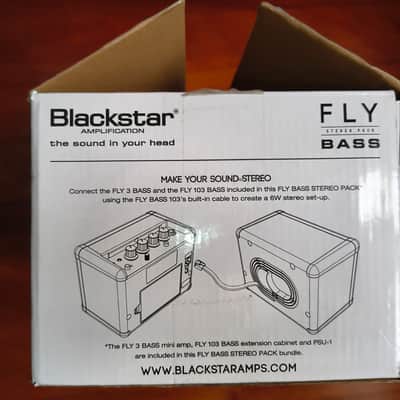 Blackstar Fly 3 Bass 3-Watt Mini Bass Combo/Cabinet Stereo Pack 2016 - 2020 - Black image 4