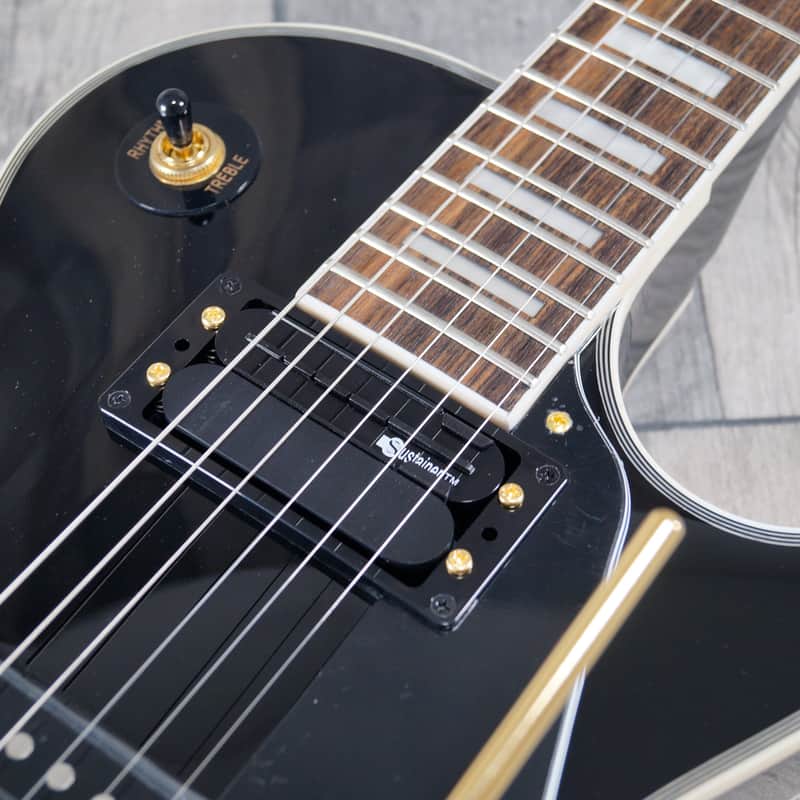 Burny RLC-105S 'Sustainer' Electric Guitar, Black (Floyd Rose