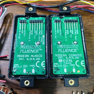 Fishman PRF-MHB-SB2 Fluence Modern Humbucker Active/Passive Pickups Set - Black image 4
