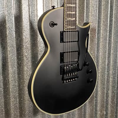 ESP LTD EC-1000 FR Floyd Rose Black Satin EMG Guitar & Case #1888 Used image 5