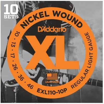 D'Addario EXL110-10P Pro 10 Set Pack Electric Guitar Strings 10-46 image 2