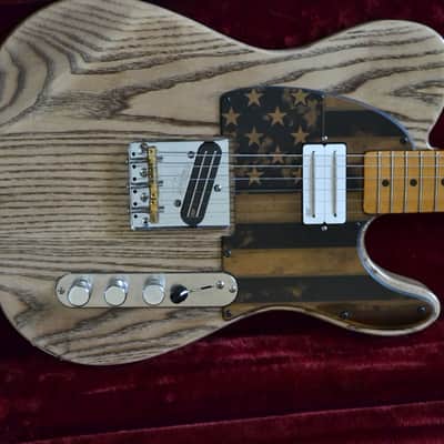 Custom Build Tele-Style HH Guitar - Barnwood Stain Finish image 3